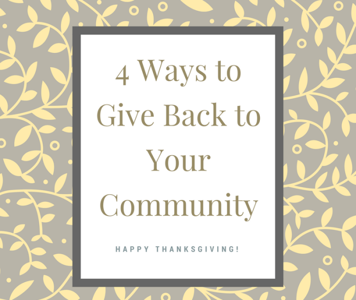 Back community give ways