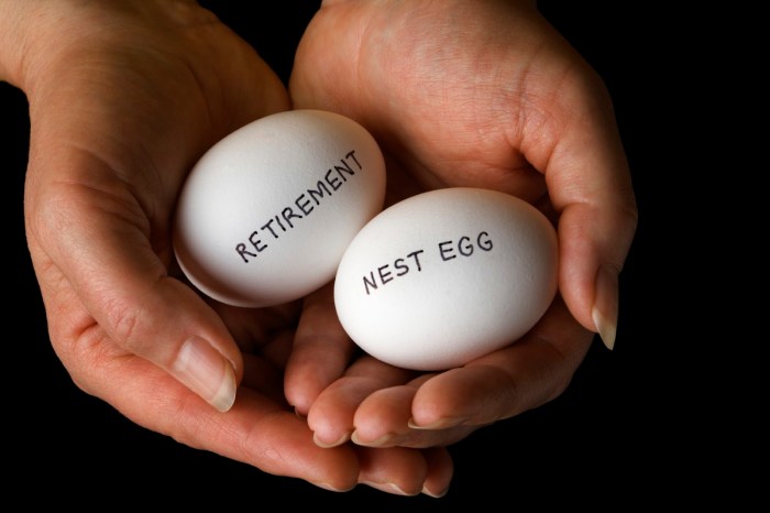Retirement nest egg steps financial profile breaking stop